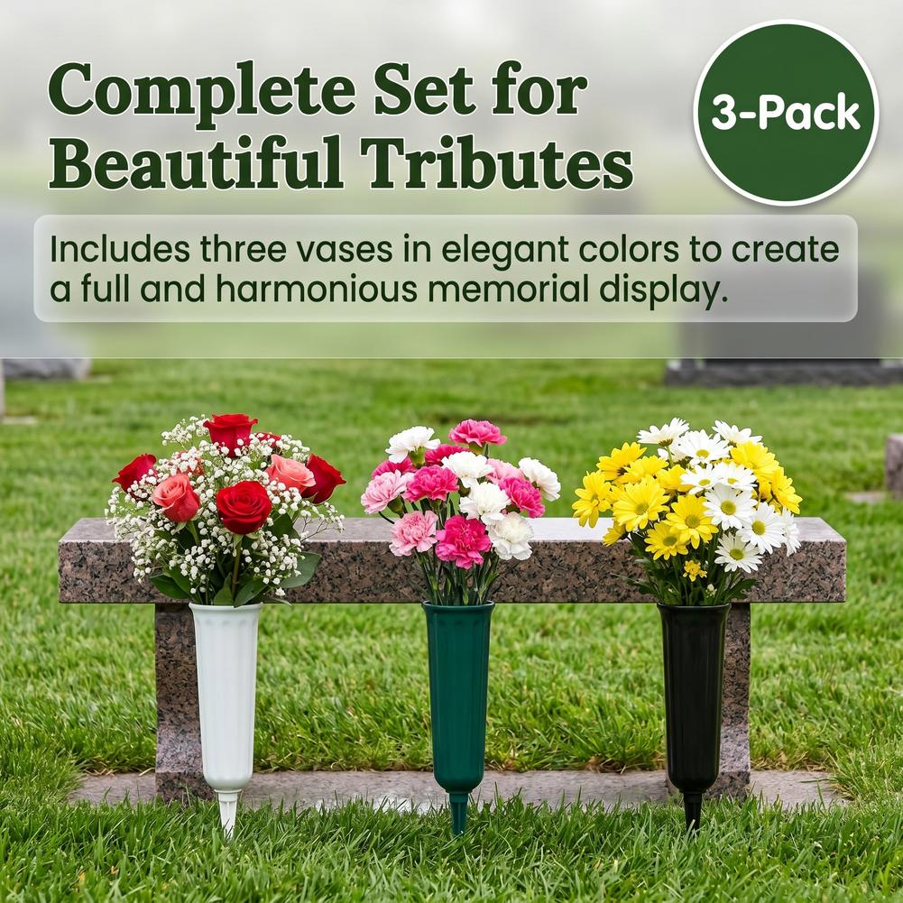1/3pcs Cemetery Vase with Spik - Yard Sign Blank ulasan dan harga