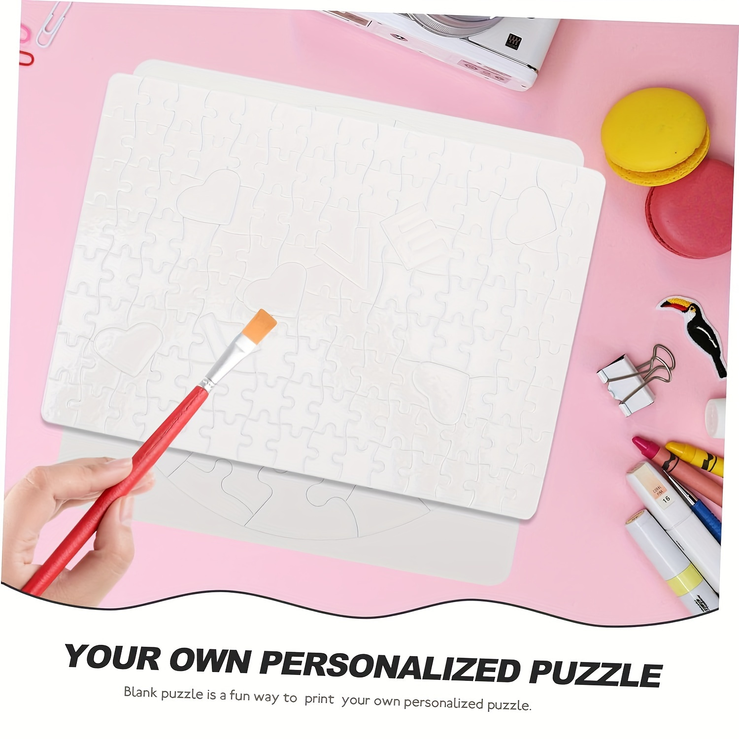 5pcs/10pcs Sublimation Blank P - Puzzle Blank White ulasan dan harga