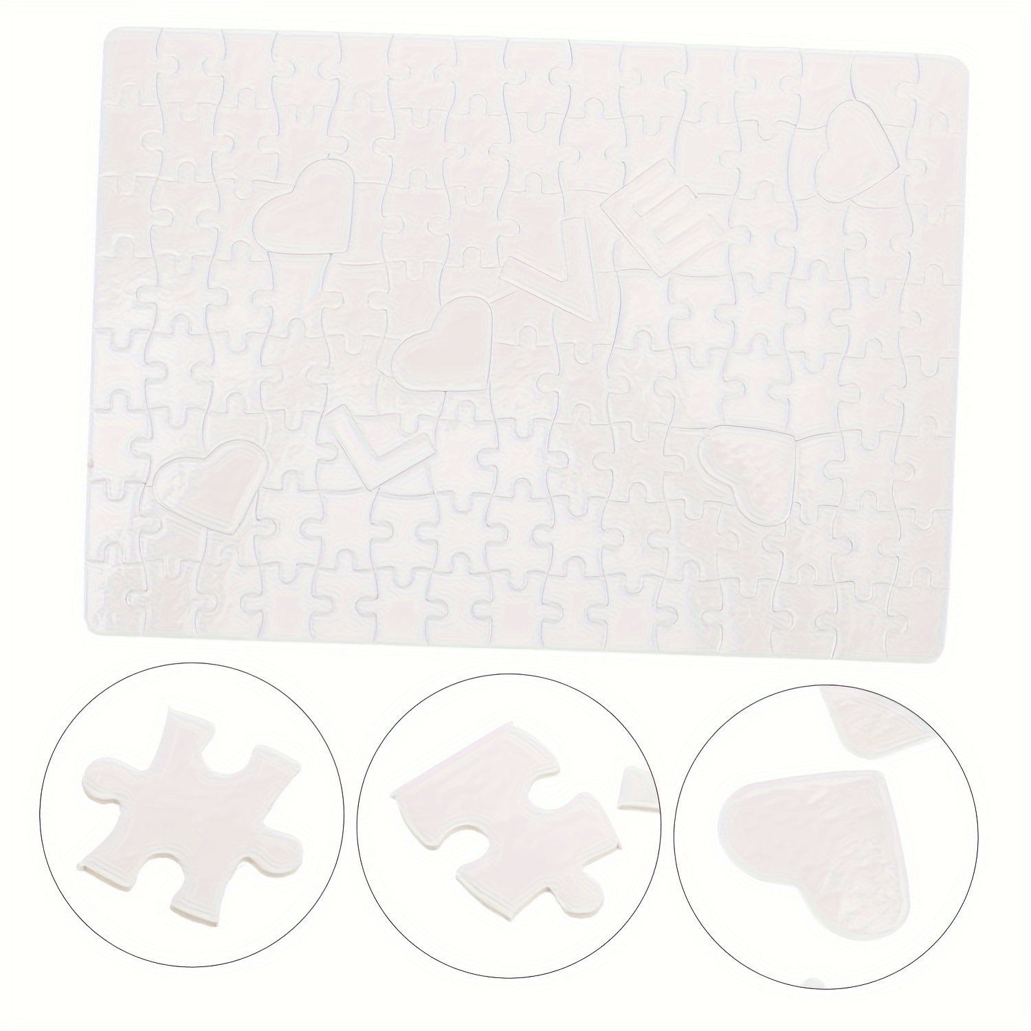 5pcs/10pcs Sublimation Blank P - Puzzle Blank White ulasan dan harga