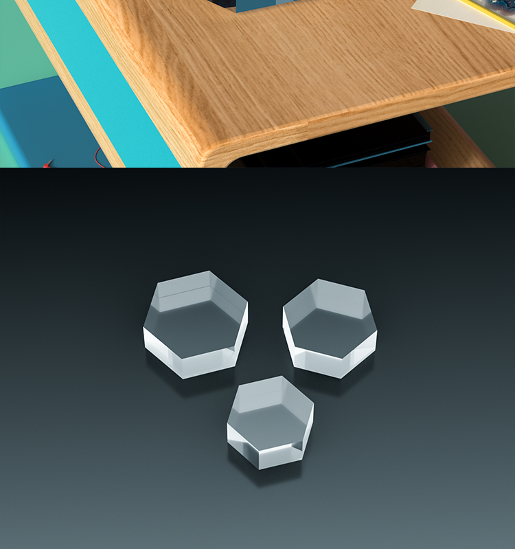 Clear Polished Hexagonal Acryl - Photo Acrylic Block ulasan dan harga