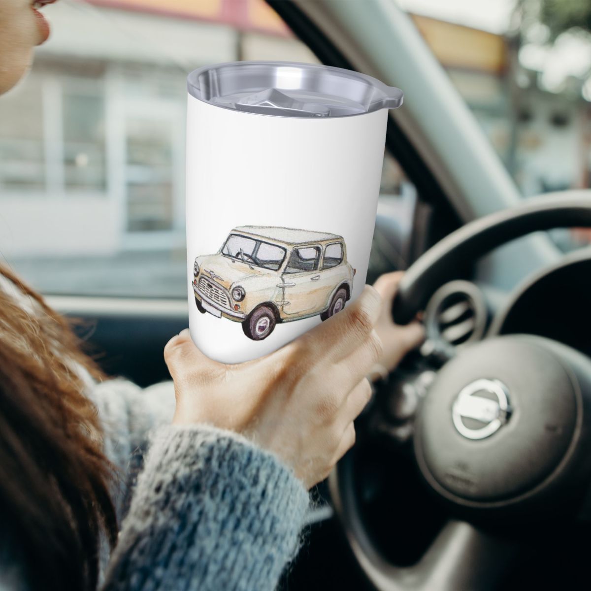 Classic White Mini Cooper In W - Tumbler 20Oz White ulasan dan harga