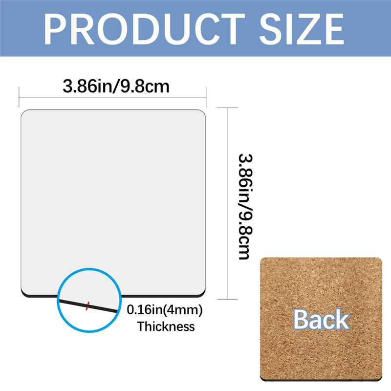 HGHO Sublimation Car Coasters  - Coaster Sublimation Blank ulasan dan harga