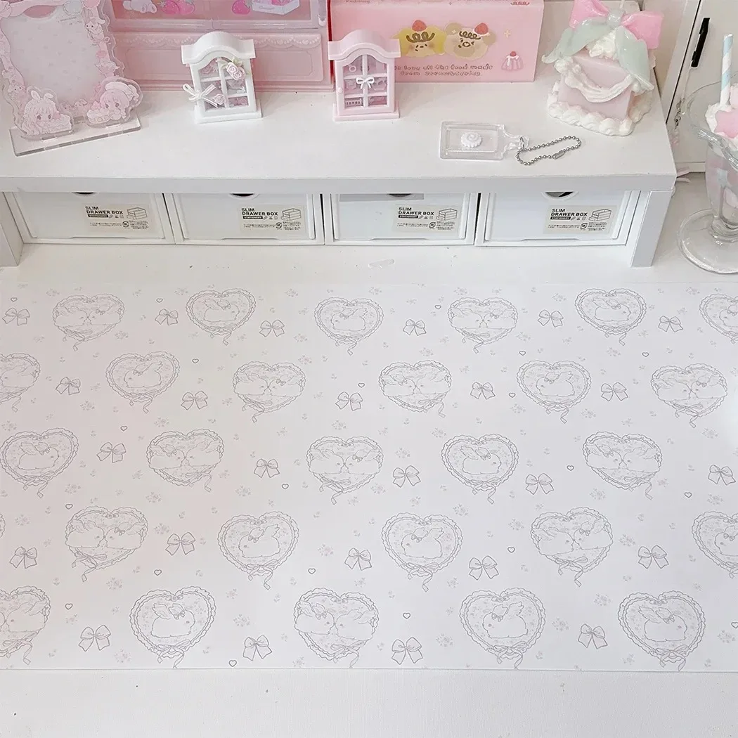 Kawaii Pink Rabbit Girl Heart  - Mouse Pad Blank Sublimation ulasan dan harga