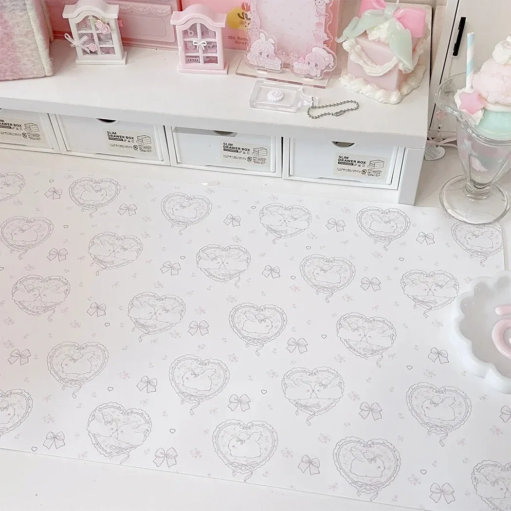 Kawaii Pink Rabbit Girl Heart  - Mouse Pad Blank Sublimation ulasan dan harga