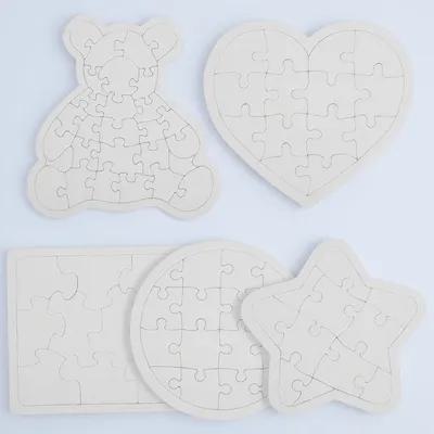 5Pcs White Blank Jigsaw Puzzle - Puzzle Blank White ulasan dan harga