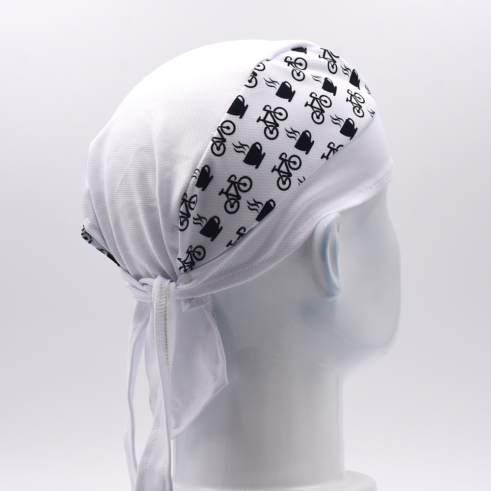 Classic Men White Cycling Cap  - Bandana Blank White ulasan dan harga