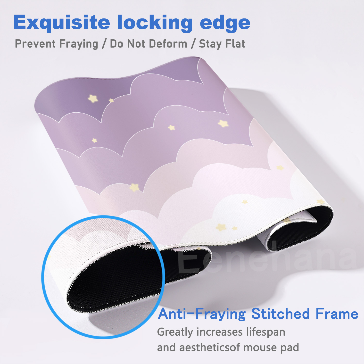 Light Blue Pink Clouds Desk Ma - Mouse Pad Blank Sublimation ulasan dan harga